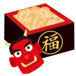 節分の鬼さんとお豆